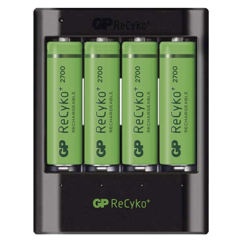 GP chargeur de base USB + GP 2100 ReCyko pile rechargeable AA