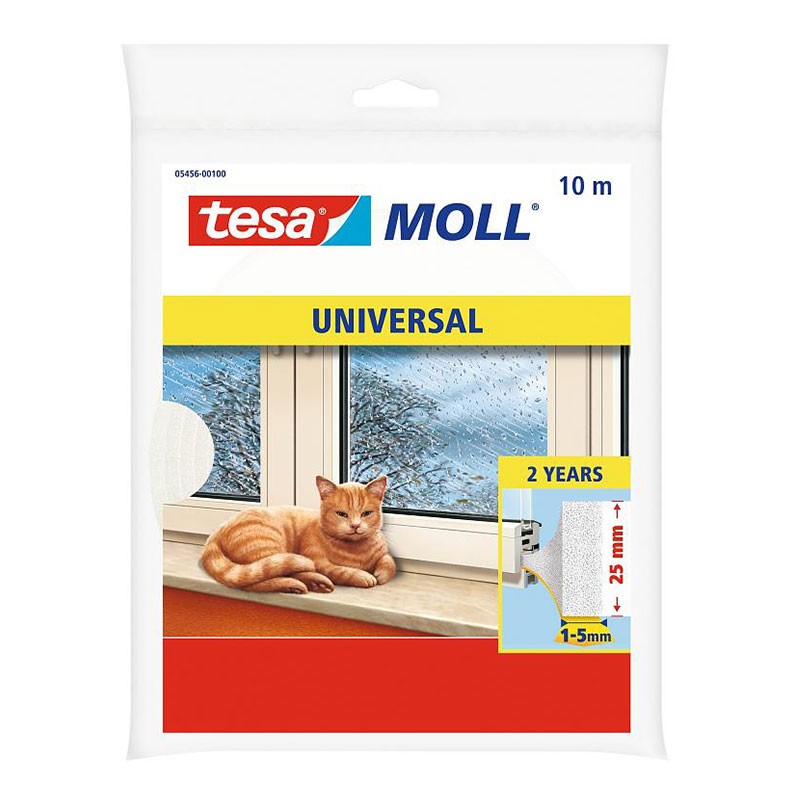Tesa Moll Burlete Universal de Espuma 10 metros Color Blanco 9mm