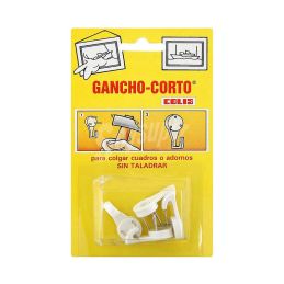 Gancho Corto Cuelga Fácil 4ud 1003