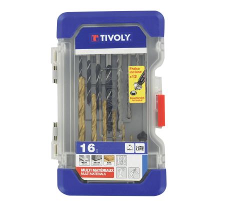 Tivoly Caja de Brocas HSS Ranger Metal, Hormigón, Madera