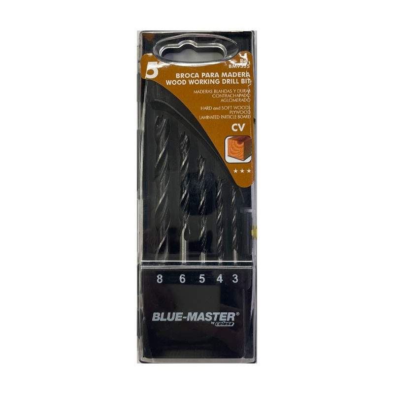 Bluemaster Juego de 5 Brocas para Madera BM9335