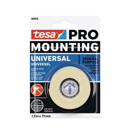 Tesa Mounting Universal Pro Cinta Adhesiva 2 Caras 1,5x19