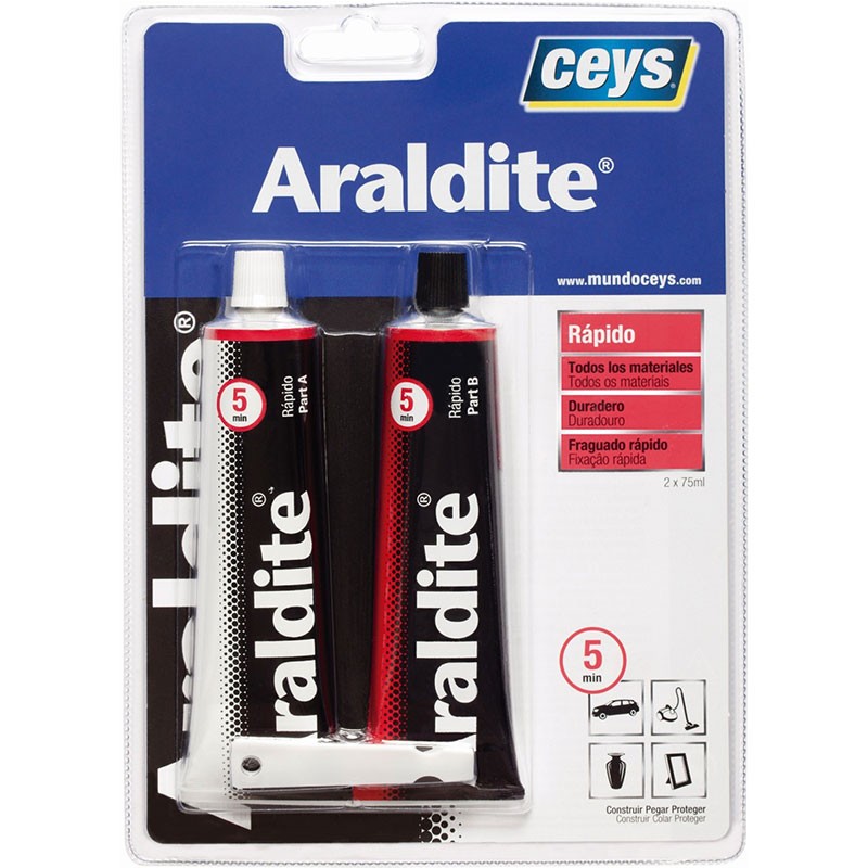 Ceys Araldite Rápido Profesional Rojo 2x75ml