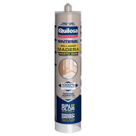 Quilosa Sintesel Silicona Madera Color Roble Gris Claro 300ml