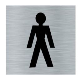 Cartel señalización aluminio adhesivo Hombre 140x140