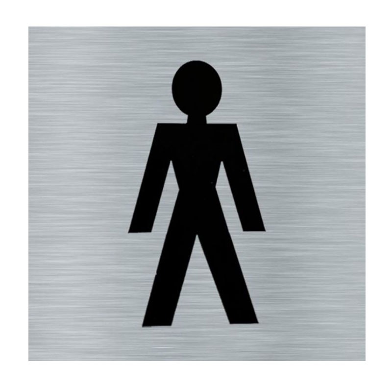 Cartel señalización aluminio adhesivo Hombre 140x140 Cartel señalización aluminio adhesivo Hombre 140x140