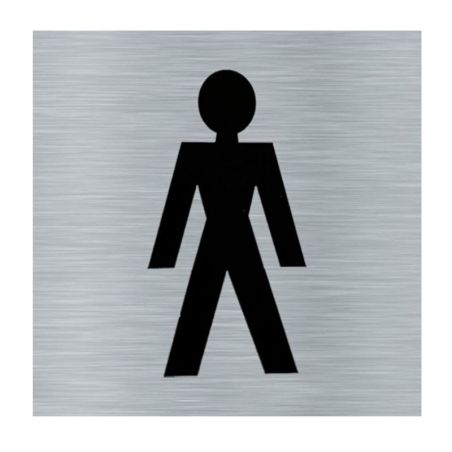 Cartel señalización aluminio adhesivo Hombre 140x140