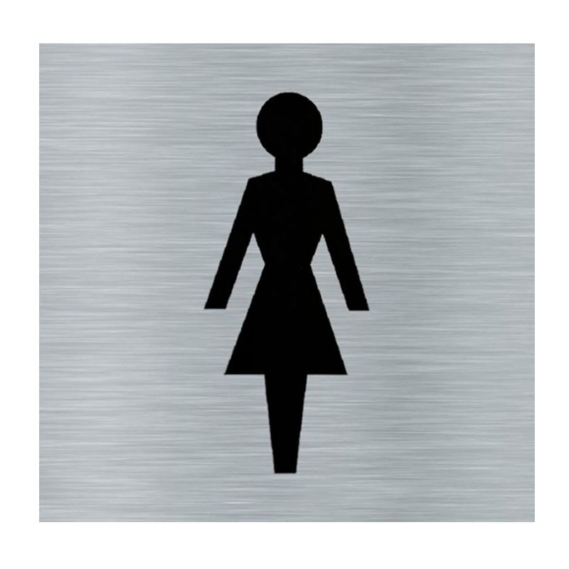 Cartel Señalización Aluminio Adhesivo Mujer 140x140 Cartel Señalización Aluminio Adhesivo Mujer 140x140