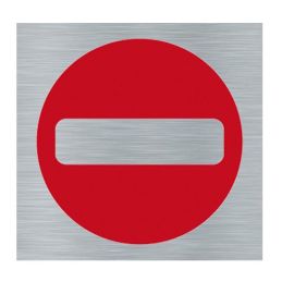 Cartel Aluminio Adhesivo Prohibido 140x140