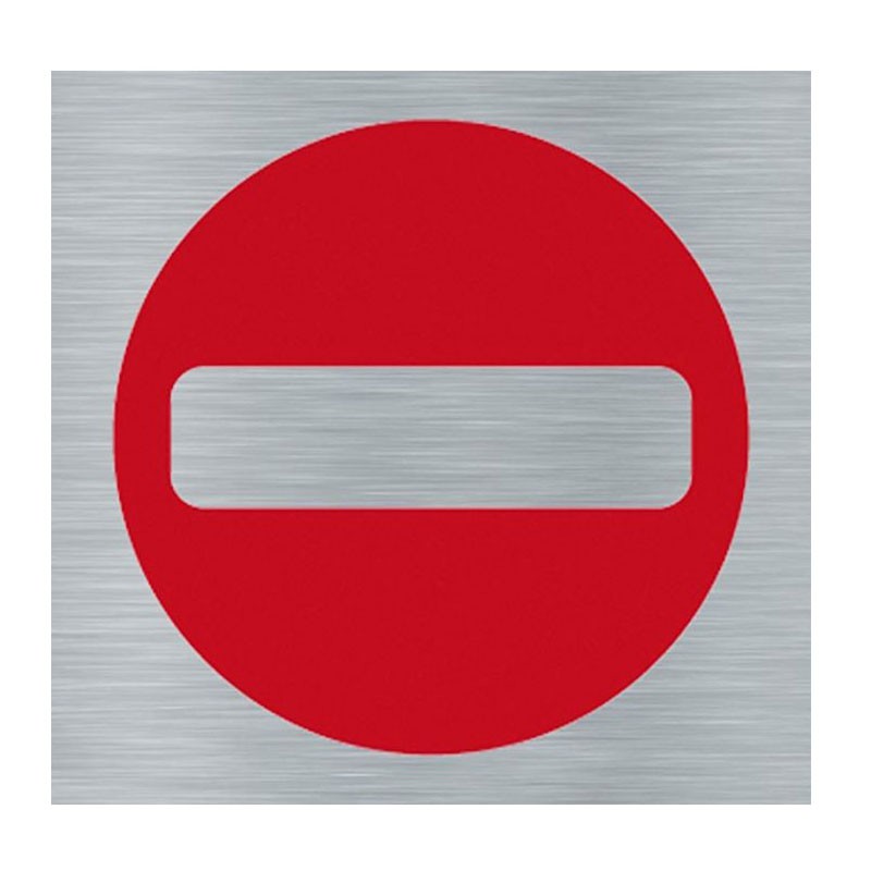 Cartel Aluminio Adhesivo Prohibido 140x140