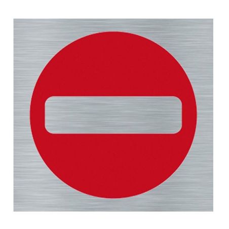 Cartel Aluminio Adhesivo Prohibido 140x140