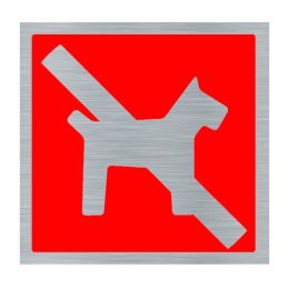 Cartel de Aluminio Adhesivo Perros No 140x140