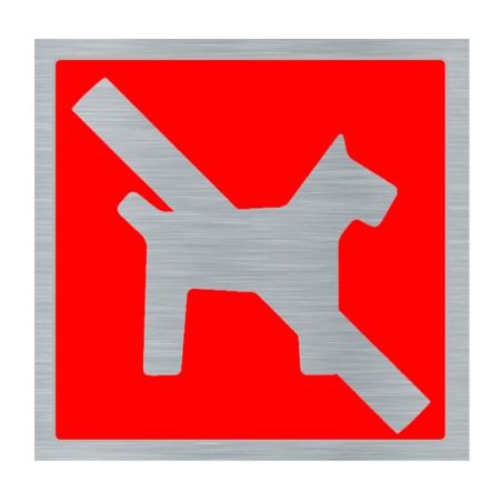 Cartel de Aluminio Adhesivo Perros No 140x140