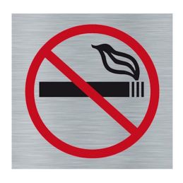 Cartel Aluminio Adhesivo Prohibido Fumar 140x140
