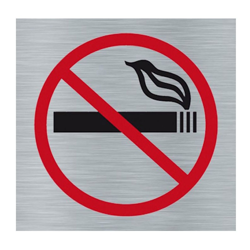Cartel Aluminio Adhesivo Prohibido Fumar 140x140 Cartel Aluminio Adhesivo Prohibido Fumar 140x140