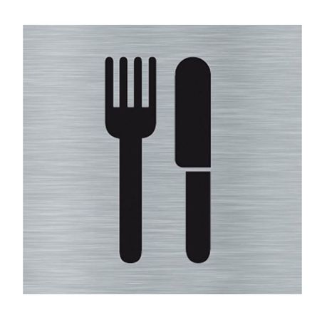 Cartel Aluminio Adhesivo Restaurante 140x140