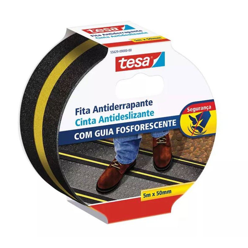 Cinta Adhesiva Antideslizante Negra 50mm x 5m Máxima Seguridad y Protección.